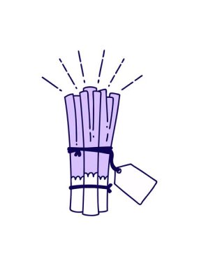 Geleneksel bir dövme stili olan pırasa demetinin neon ışığı animasyonu