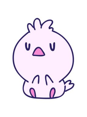 Küçük şirin bir kuşun hareketli çizgi filmi.