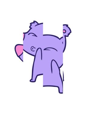 Bölünen hareket ıslık çalan ayının animasyonu