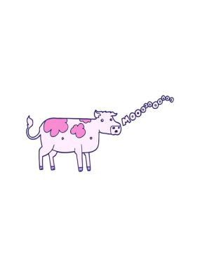 Dikkat çekici inek tasarımı animasyonu