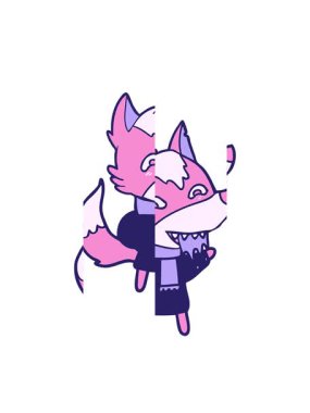 Tilki resmi karakterinin bölünmüş hareket animasyonu