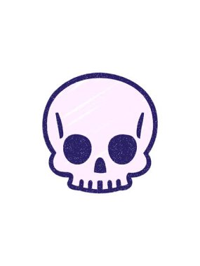 Yıldız patlaması etkisi animasyonu Korkunç Kafatası Tebeşir Çizimi Tasarımı