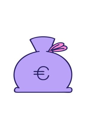 Bir çanta dolusu paranın hareketli animasyonu.