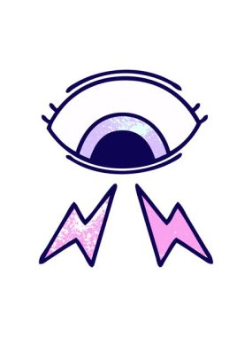 Mistik bir gözün eski grunge dokusunun neon ışık efekti animasyonu