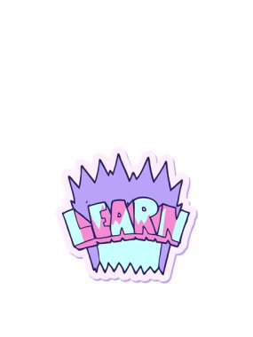 Çizgi film öğrenme simgesinin sıçrama hareketi canlandırması