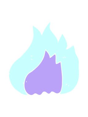 Alevin düz renk çiziminin dönen hareket animasyonu