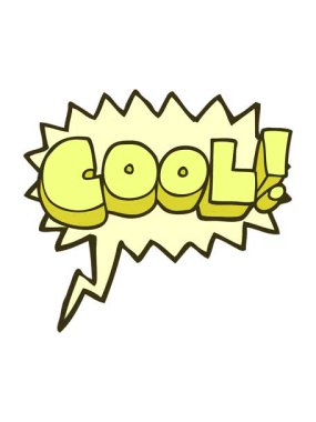 Cool freehand çizilmiş konuşma balonu karikatür sembolünün renk animasyonu değişiyor