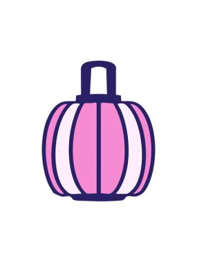 Dikkat çekici bir animasyon. Geleneksel Japon tarzında asılı bir kağıt fener.