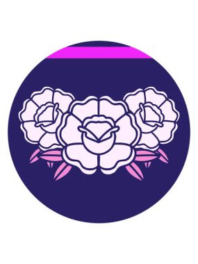 Bir buket çiçeğin dövme şeklindeki görüntüsünü canlandırın.