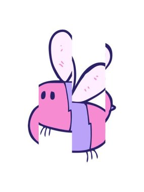 Mutlu vızıldayan arıların bölünmüş hareket animasyonu