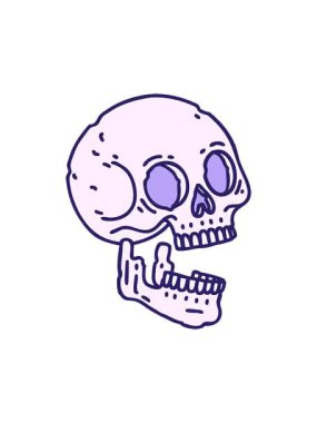 Dövmenin hareketli animasyonunu geleneksel bir kafatası çizim tarzıyla patlatmak