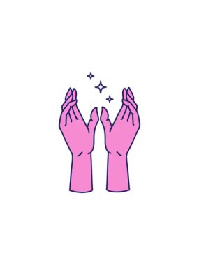 Dövme stili uzanan ellerin gösterişli satış animasyonu