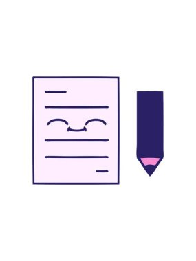 Bir test kağıdının karikatürünü döndürme hareketi