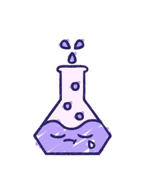 Bubbling Chemicals Tebeşir Çiziminin basınçlı animasyonu