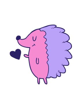 Tatlı kirpi çizgi filminin basınçlı animasyonu