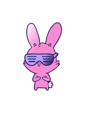 Çizgi film tavşan elinin animasyon efektini çizer