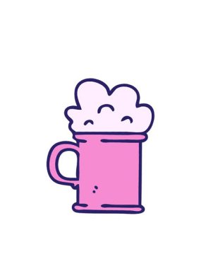 Yanıp sönen çizgi roman tarzı çizgi film çizgi film karakteri bira.