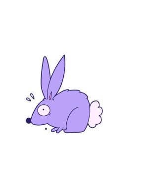 Korkak tavşanın yatay titreşimli animasyonu