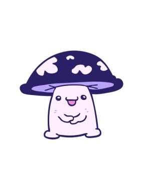 karikatür mantar karakterinin animasyonunu durdur ve bob