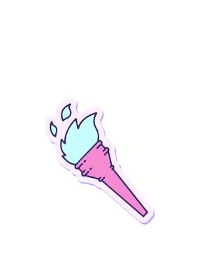 Dövme çıkartmasının animasyonunu geleneksel yanan meşale stiliyle genişletiyorum.