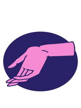 bir el çiziminin dövme stili görüntüsünün hareketli animasyonu