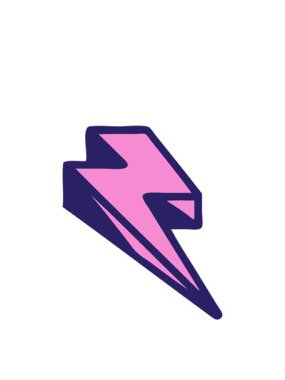 Dövmenin hareketli animasyonu geleneksel yıldırım stilinde