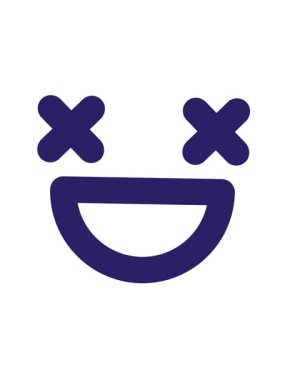 Sırıtan ölü yüz simgesinin titreşimli hareketi