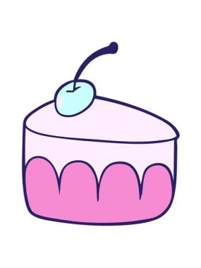 Çizgi filmin hareketli animasyonu Lezzetli Tatlı