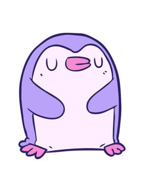 Çizgi film pengueninin basınçlı animasyonu