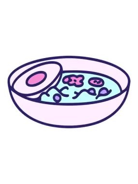 Geleneksel Japon ramen kasesinin titrek hareketli animasyonu