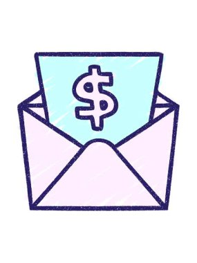 Para Gönderilmiş Tebeşir Çiziminin parlak ışık efekti canlandırması