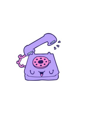 Tatlı telefonun yatay titreşimli animasyonu