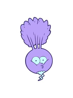 Çizgi film bitkisinin titreyen hareketli animasyonu