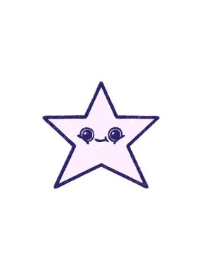 Yıldız Tebeşiri Çiziminin radyoaktif parlak animasyonu