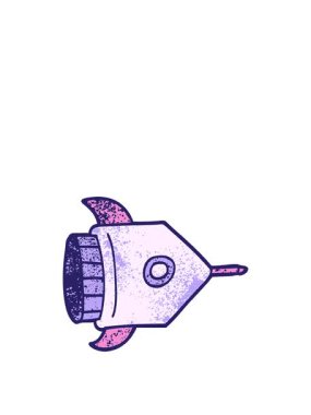 Çizgi film karalama uzay gemisinin animasyonunu genişletiyorum