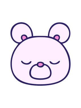 Garip çizgi film ayı tasarımının basınçlı animasyonu