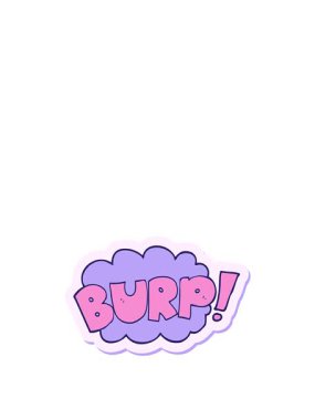 Çizgi film geğirme metninin animasyonu açılıyor