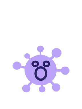 şok olmuş virüs simgesinin canlandırılması