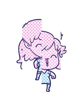 Elf kızının bölünmüş hareket animasyonu