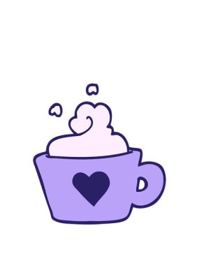 Elle çizilmiş çizgi film tarzı kahvenin animasyonunu genişletiyorum.