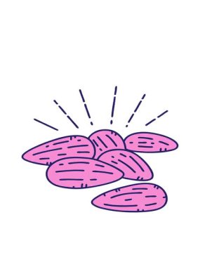 Geleneksel dövme stili bademlerin hareketli canlandırması