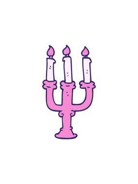 Karikatür karalama şamdanı tutucusunun hareketli animasyonu