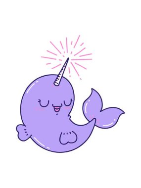 Geleneksel dövme stilinin titreyen animasyonu mutlu deniz gergedanı.