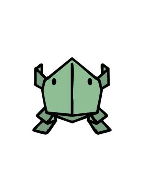 Japon katlanmış kağıt origami zıplayan kurbağasının satış animasyonu