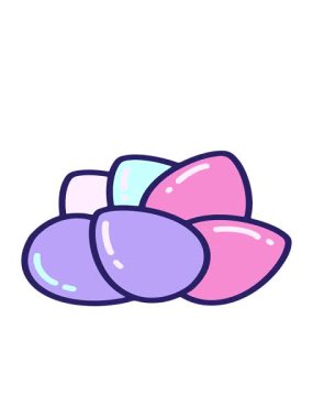 sevimli paskalya yumurtalarının hareketli animasyonu