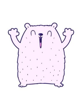 Neşeli kutup ayısı çizgi filminin titreyen hareketi