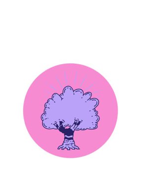 Dövme stili ağaç simgesinin zıplama hareketi canlandırması