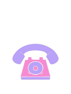 Eski bir telefon ikonunun düz sembolünün animasyonunu yüklüyorum