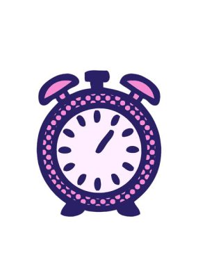 Çalar saatin çizgi roman tarzı çizgi filminin yanıp sönen radyal çizgileri