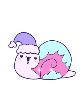 Noel salyangozu çizgi filminin ışıltı etkisi.